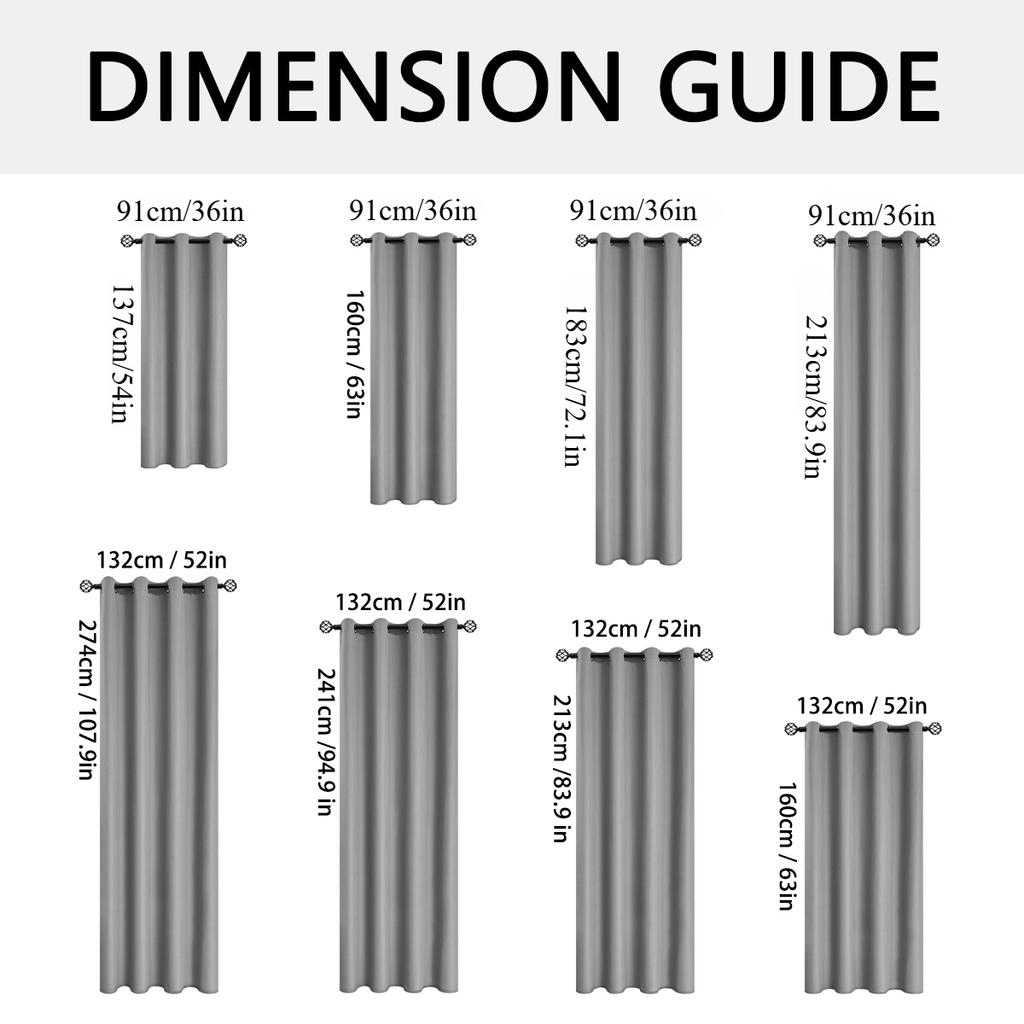 2panels Modern 100% Blackout Solid Curtains, Privacy Curtains for Living Room, Bedroom, Kitchen, Prevent Ultraviolet Rays Draps