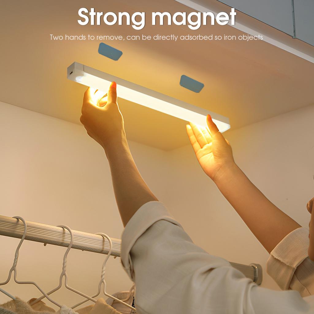 Rechargeable Wireless Motion Sensor Magnetic Lighting Warm Color LED Night Light for Family Room Home Decoration