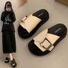 Fashion 2025 Ladies Slippers New Beach Open Toe Flats Female Large Size Comfort Sandals Casual Fashion Women's Slippers Zapatos Mujer