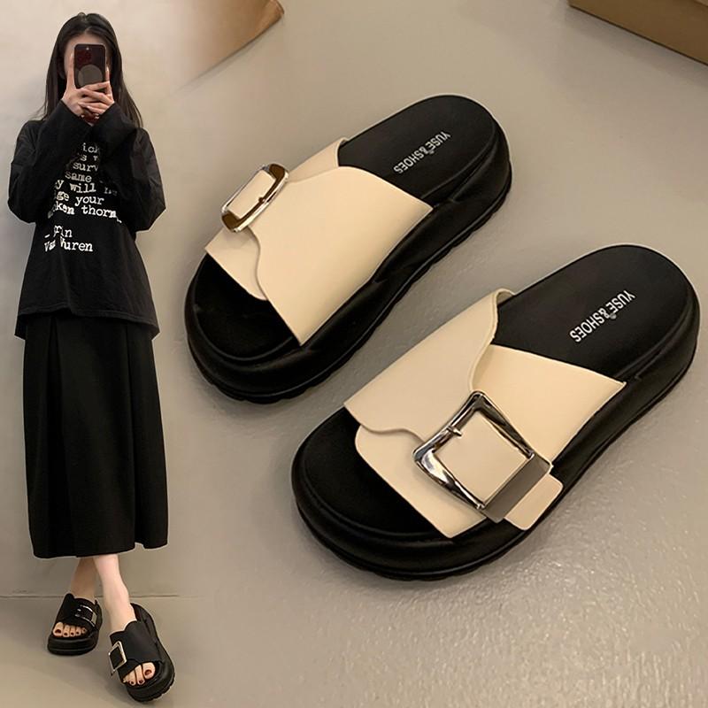 Fashion 2025 Ladies Slippers New Beach Open Toe Flats Female Large Size Comfort Sandals Casual Fashion Women's Slippers Zapatos Mujer