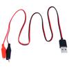 Usb Male Connector To Alligator Test Clips Clamp Usb Alligator Clips Plug Wire Dc Voltage Meter Ammeter Crocodile Clamp Test Connection Wire