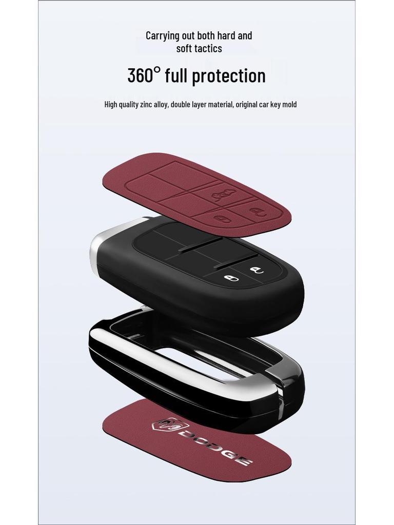 Dodge Journey & Ram Key Case for Old Style Models - Stylish Men's Remote Car Shell
