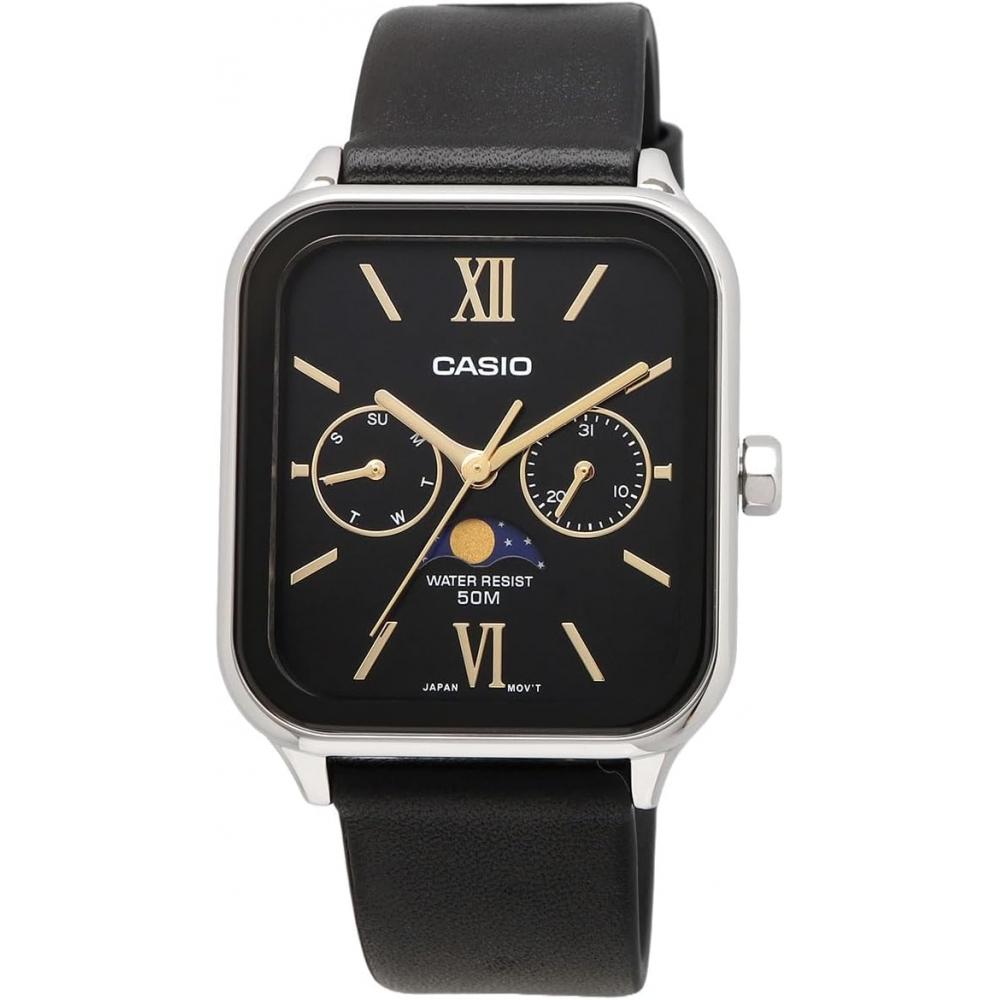 Casio Men S Analog Watch Black Leather Mtp M305l 1a2v