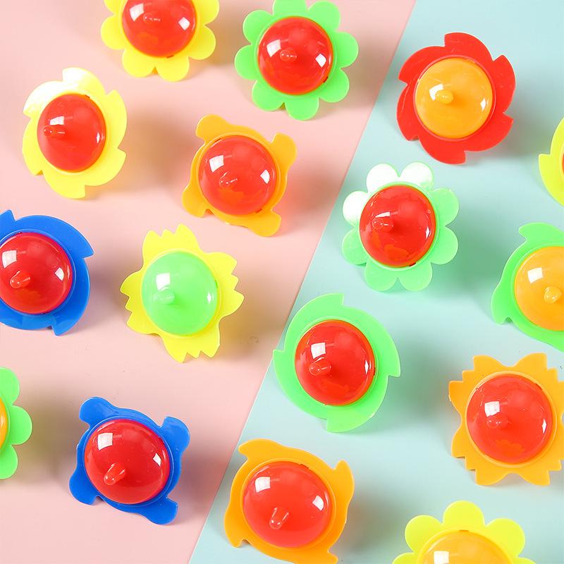 

Two-Color Lace Ground Spinner: Nostalgic Educational Toy for Children