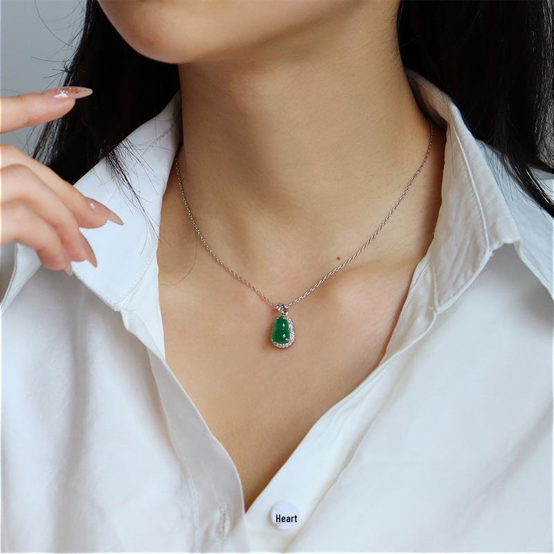 Elegant Zircon Agate Gourd Earrings: Chic, Retro, and Versatile Ear Jewelry