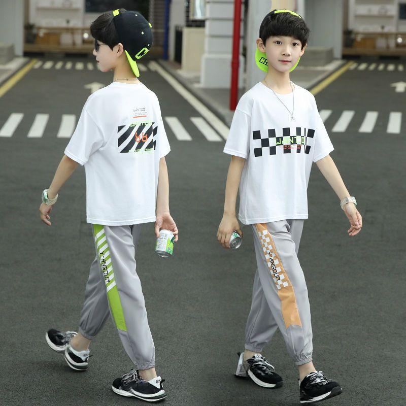

Детская одежда, летний костюм для мальчиков, детские противомоскитные штаны с короткими рукавами, детский спортивный костюм из двух частей для активного отдыха 120 белый