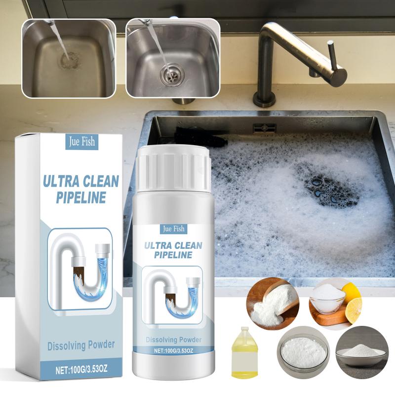 Pipe Dredging Drain Unclogger Sewer Cleaning Kitchen Drain Cleaner Pipe Blockage Remover Odor Removal Fast Acting Drain Cleaner