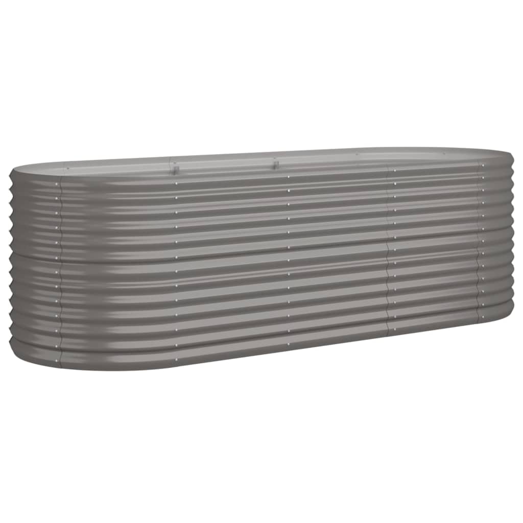 Vidaxl Podwyższona Donica, Malowana Proszkowo Stal 224X80X68 Cm, Szara