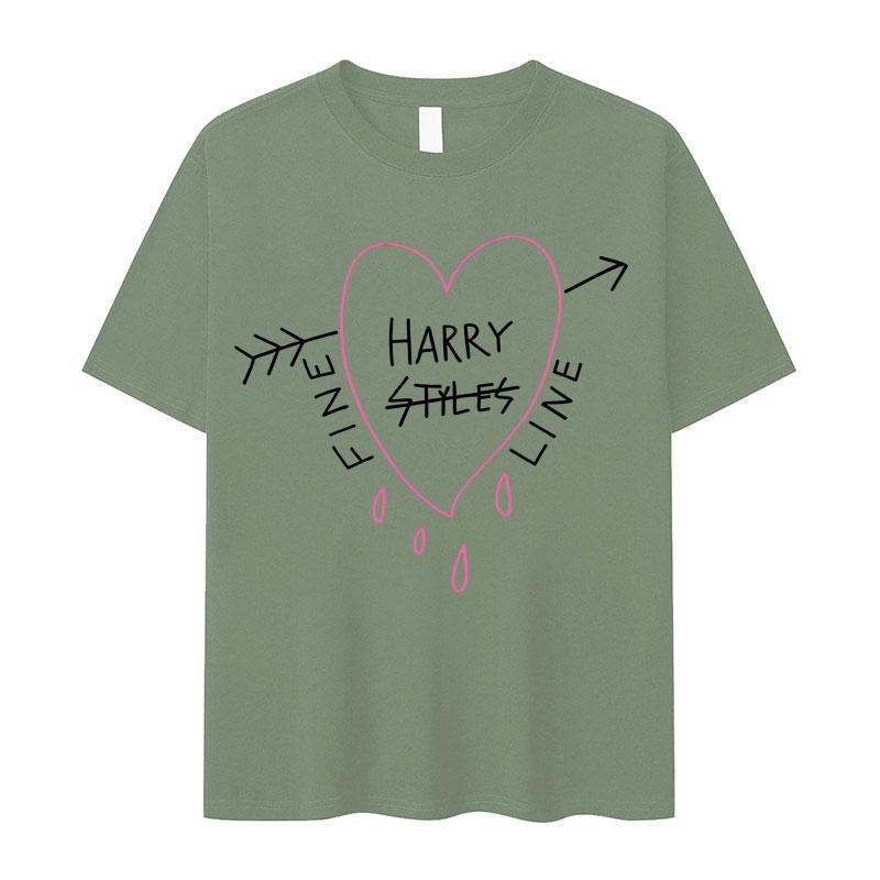 

Singer Harry Styles Fashion Happy Fine Line Print 2026 T Shrits Casual T Shirt Mens Womens Loose Oversized Short Sleeve Tshirt S