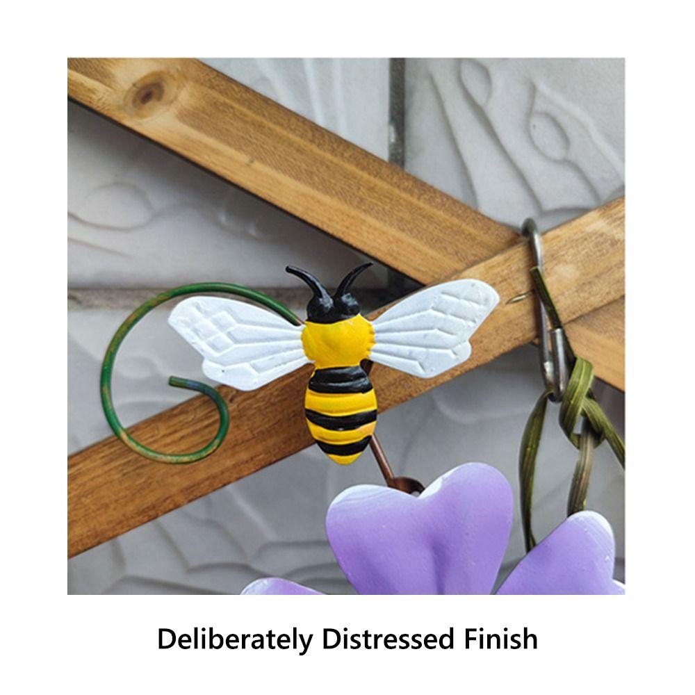 Rustic Wall Hanging Hand-Painted Wall Sculpture Garden Iron Art Decoration  for Garden Fence Patio