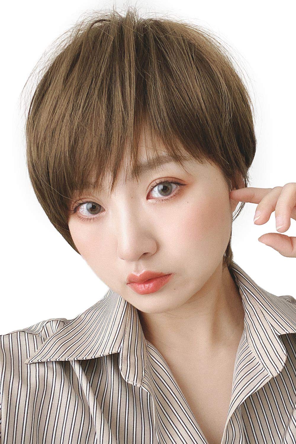 [BrightLala] Short Full Wig Bob Natural Wig for Crossdressing Short Hair Short Bob hf1284-KB/M-S
