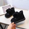 Winter Children's Boots Soft Fluffy Hairball Cute Girl Snow Boots Fashion Versatile Kids Causal Outdoor Cotton Boots Non-slip