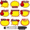 90 Pieces 7 x 5.5 Inch Sign Cards, Blank Star Sale Paper Signs Price Burst Signs Assorted Display Tags for Retail Store, Supermarket