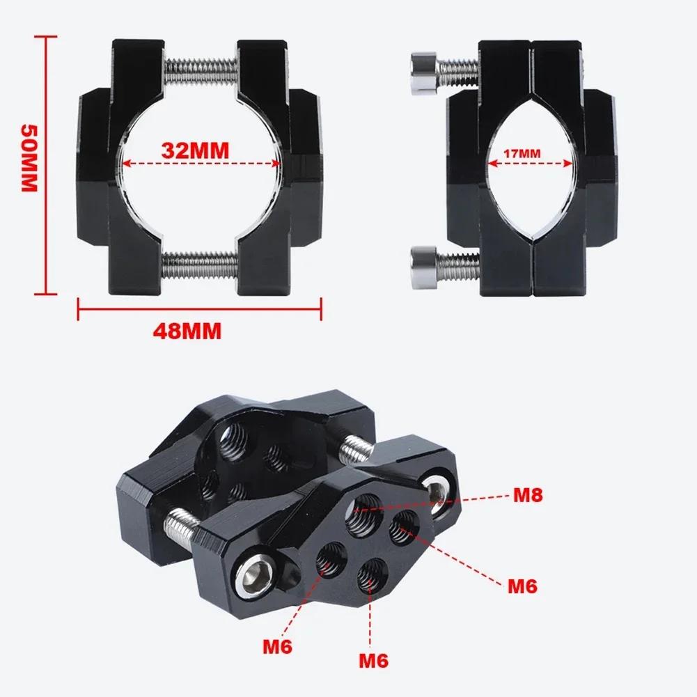 Motorcycles Handlebar Bumper Mount Brackets Clamp For LED Spot Fog Light Spotlight Fog Light Aluminum Metal Accessory 17-32mm