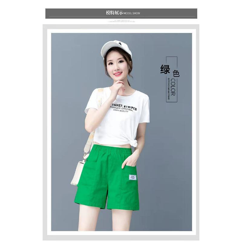 Summer Shorts Women's High Waist Wide Leg Pants Thin Loose Fifth Pants Ins Fashion Leisure Sports Commute