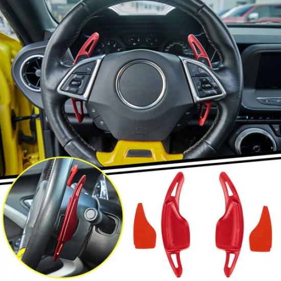 

Red Steering Wheel Shift Paddle Shifter Extension Trim For Chevrolet Camaro 17+