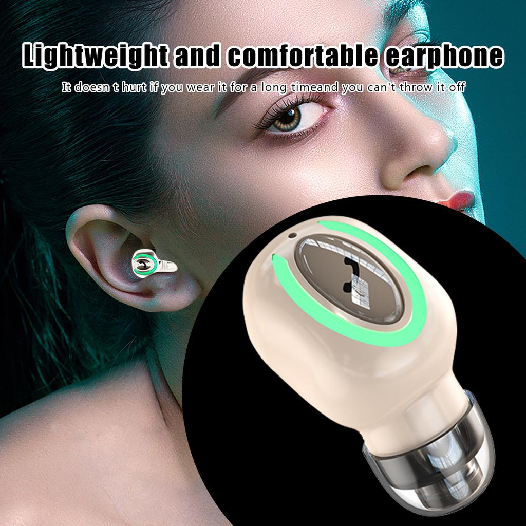 M9 Single Ear Wireless Earphone HD Calls LED Light In-ear Bluetooth 5.1 Headset