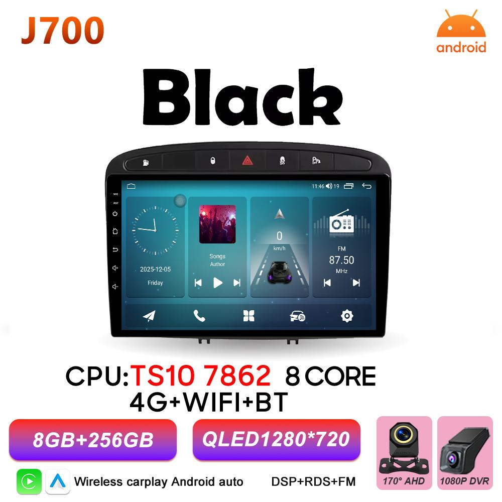 Android 16 Carplay For Peugeot 308 308SW 408 2007 2008 2009 2010 2011 - 2020 Multimedia Player Bluetooth DVD 2k Touch Screen 5G