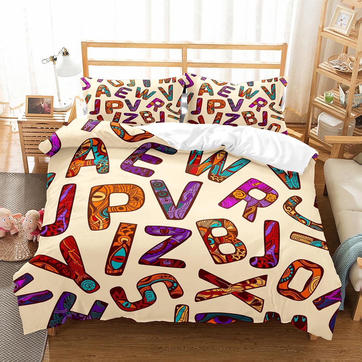 

Polyester Comfortable Stylish Pattern Duvet Cover Set With Duvet Cover And Pillowcases King Queen Twin Sizes For Boys Girls And Kids EU single(135x200cm)