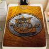 1PC Fc Hans Crest Custom Name Patterned Flannel Blanket Suitable For All Seasons For Home Decor Warmth And Comfort Gifts Holiday Present