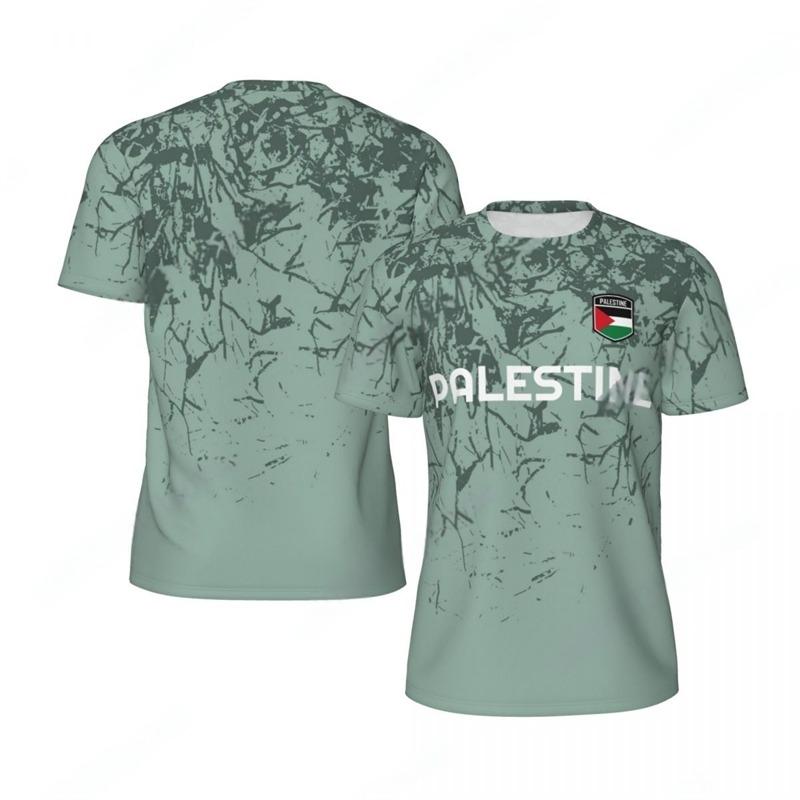 

Fashion Palestine Flag Graphic Football T Shirts Summer Trend National Emblem Printed T-shirts Casual Oversized Sports Tees L