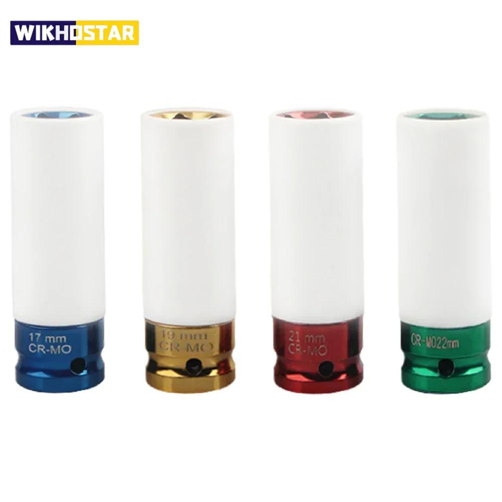 17/19mm Hex Sockets Pneumatic Wrench Tire Screw Sleeve 1/2 Inch Air Gun Tire Protection Impact Nut Socket Car Garage Tool