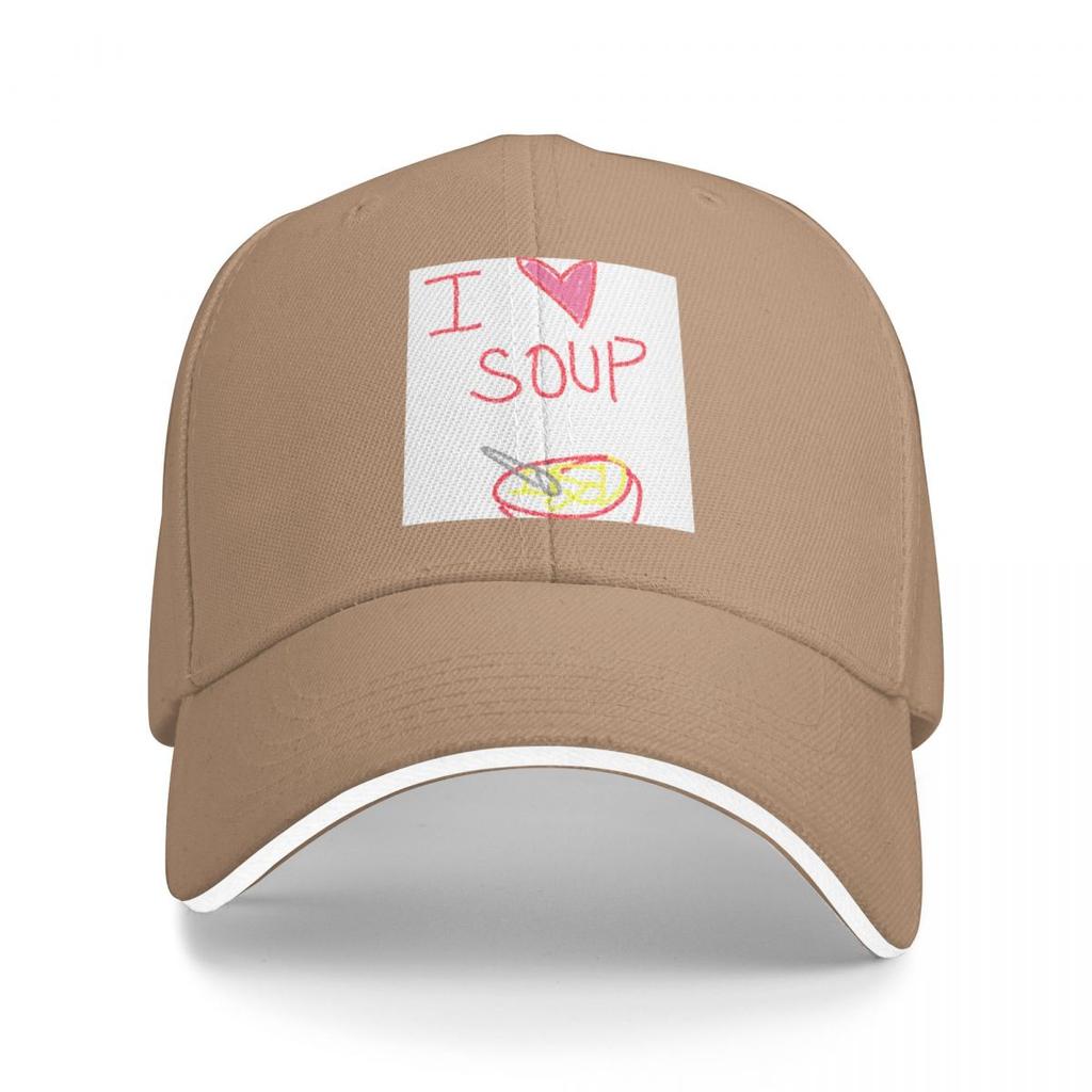 I love soup Baseball Cap Hat Beach Wild Ball Golf Wear Luxury man cap Men Womens