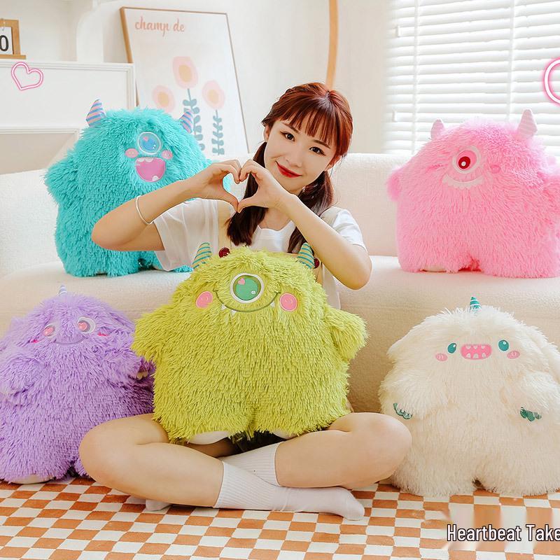 Cartoon Big-Eyed Monster Plush Doll: Children's Pillow Toy Gift