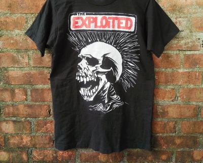 Vintage Jaren 90 The Exploited Band Zwaar Katoen Zwart Volledige Maat Unisex Shirt TR605 Unisex T-shirt