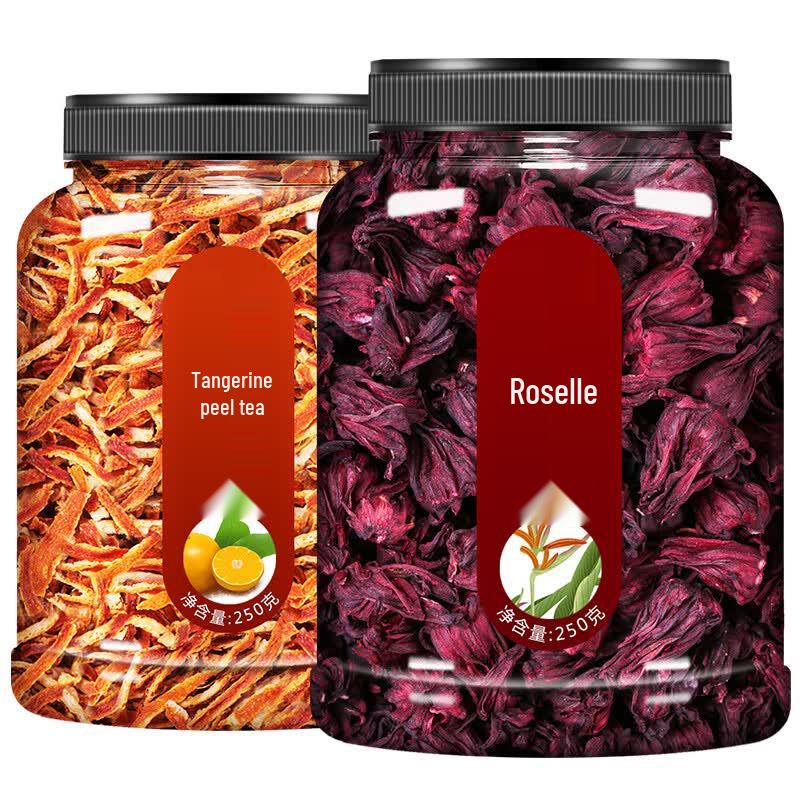 Assorted Dried Tangerine Peel & Roselle Tea Bundle