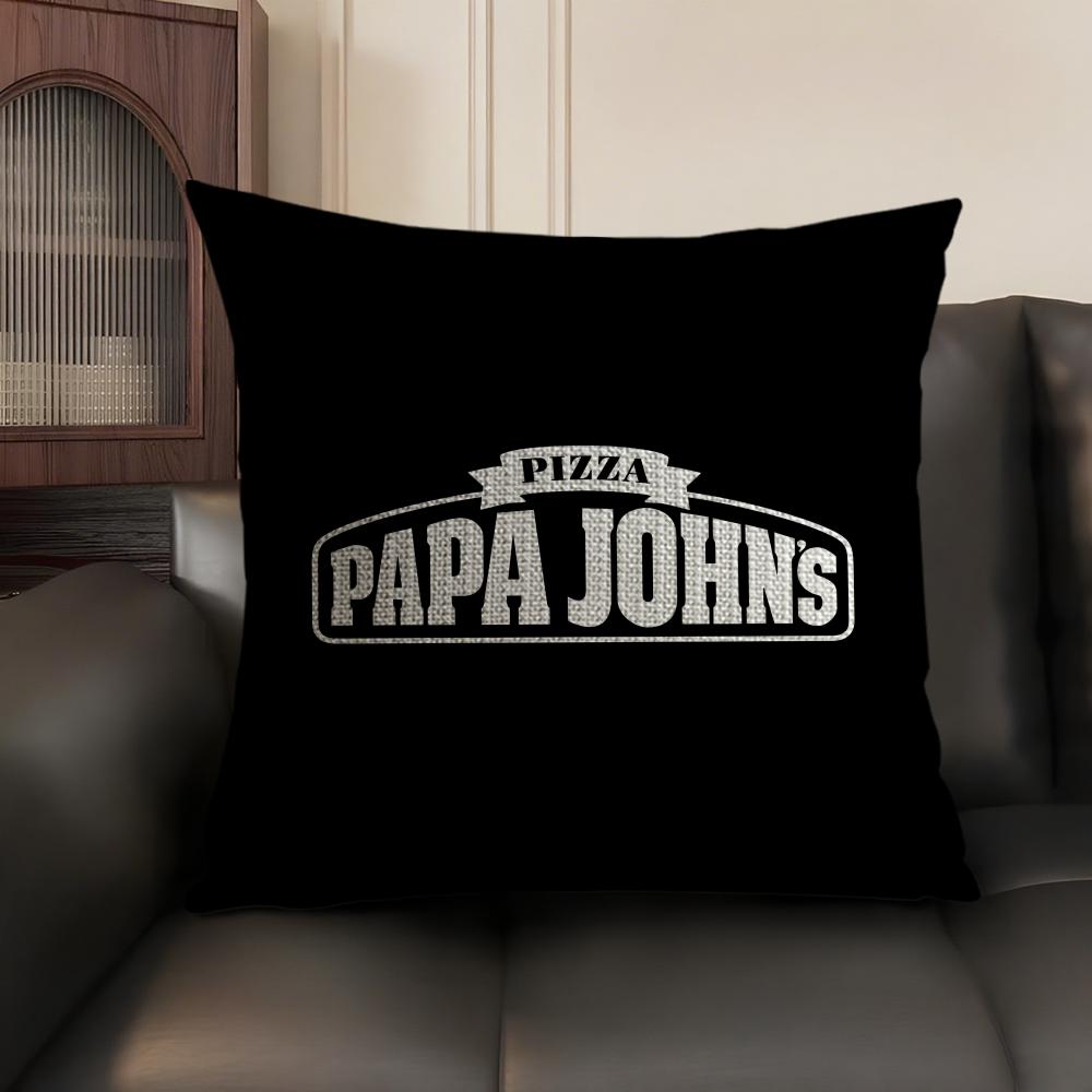 Brand P-Papa J-John'S Cushion Cover Summer Breathable Linen Organic Fabric Double-Sided Printing Sofa Pillow Case Home Decor