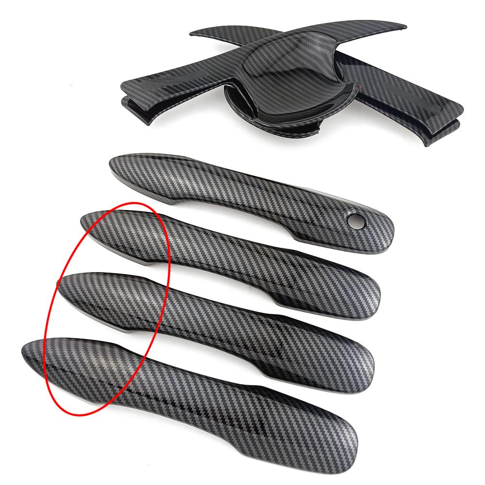 For Toyota Corolla -2025 Car Exterior Carbon Fiber Color Door Handle Cover Trim and Door Bowl Cap Anti Scratch Decor Sticker Without Smart Enter