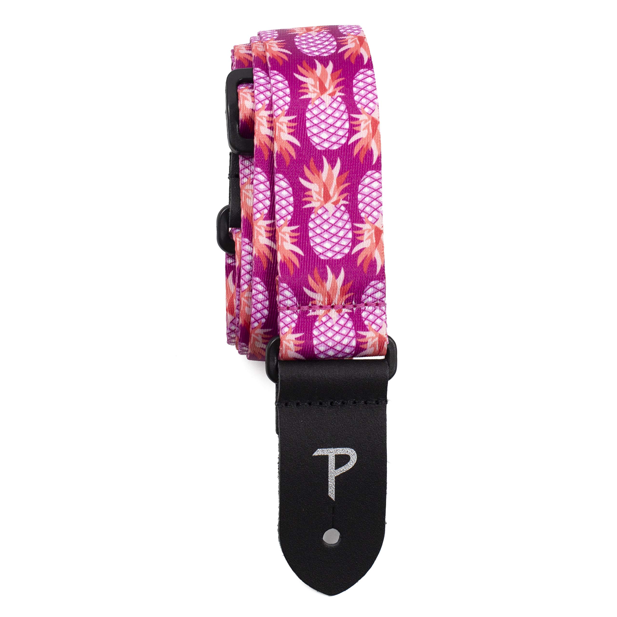 

Perri s Pineapple Design Polyester Ukulele Strap, 1.5 Inch, Purple