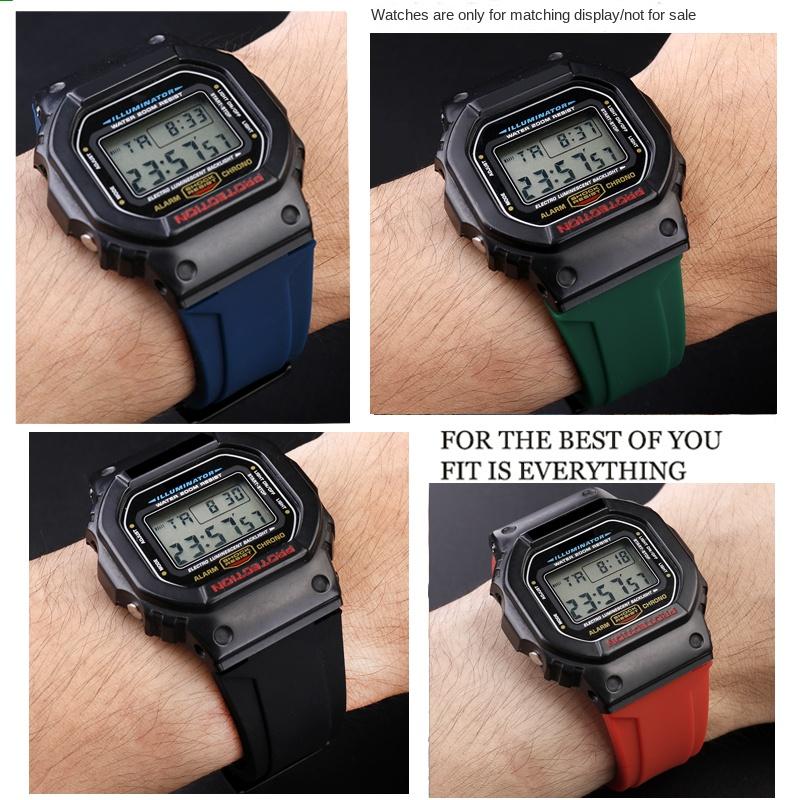 For G-SHOCK Casio GW6900 DW5600 GW-B5600 GM-5600 waterproof Raised silicone strap DW-5600 soft men's bracelet 24-16mm Convex