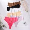 Plus Size Women's Summer Ice Silk Traceless Exercise Yoga Low Rise Panties