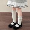 Children's Korean Retro Baby Girls Socks Set Cute Ruffle Solid Color Soft Cotton Princess Long Socks for Kids Autumn