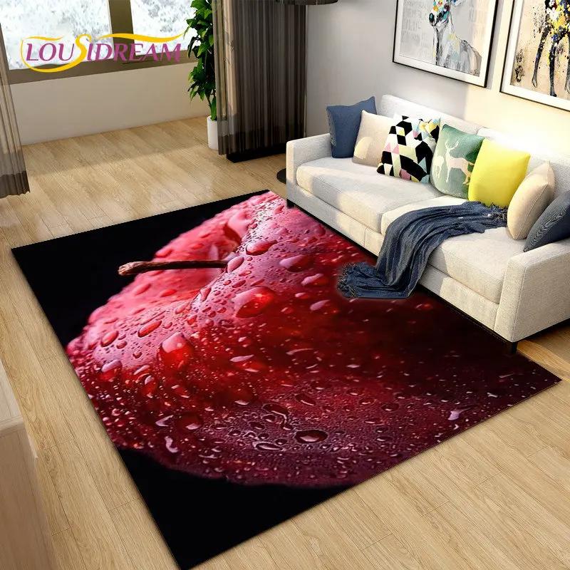 Fruits Vegetables Kitchen Mat Area Rug Carpet for Living Room Bedroom Playroom Sofa decor home Non-slip rug Floor Mat Soft