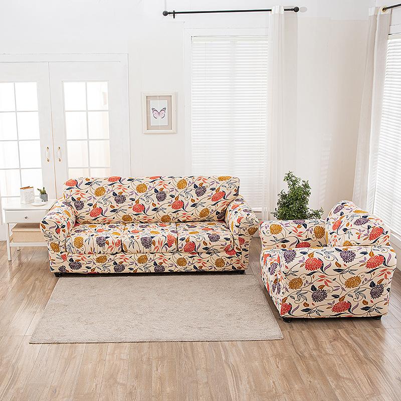 

Color Sofa Cover All-inclusive Household Leisure Sofa Hat Single and Double Three-person American Fabric Sofa Cushion Cover single seat [2-piece set]