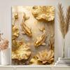 Crystal Pearl Painting 5D DIY Frame Decoration Painting Golden Koi Fish Home Wall Decoration Transparent Pearl Gemstone Painting Picture Art Crafts