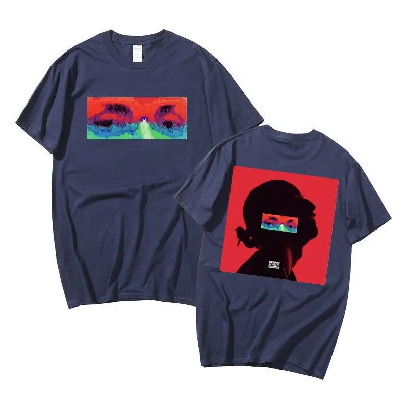 Lomepal Concert Jeannine Rapper Hip Hop Music Album Double Sided Print Tshirt Summer Unisex Women Fashion Oversized Black T-shirt