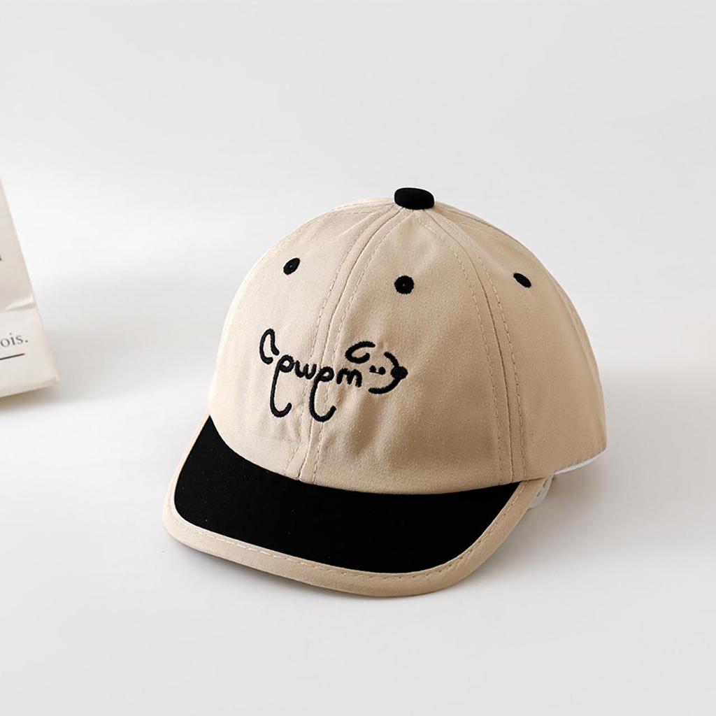 Fashion Patchwork Letter Baby Sun Hat Short Brim Baseball Cap for Boy Girl Kids Sunshade Peaked Hats