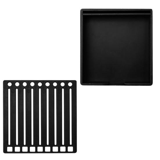 Square Plastic Note Holder with 5 Templates Desk Organizer for Lists Notes Mobile Phone Stand Efficient Organizatio Tool for Office School Home