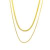 Minimalist Double Layered Snake Bone Necklace - Trendy European & American Style for Women