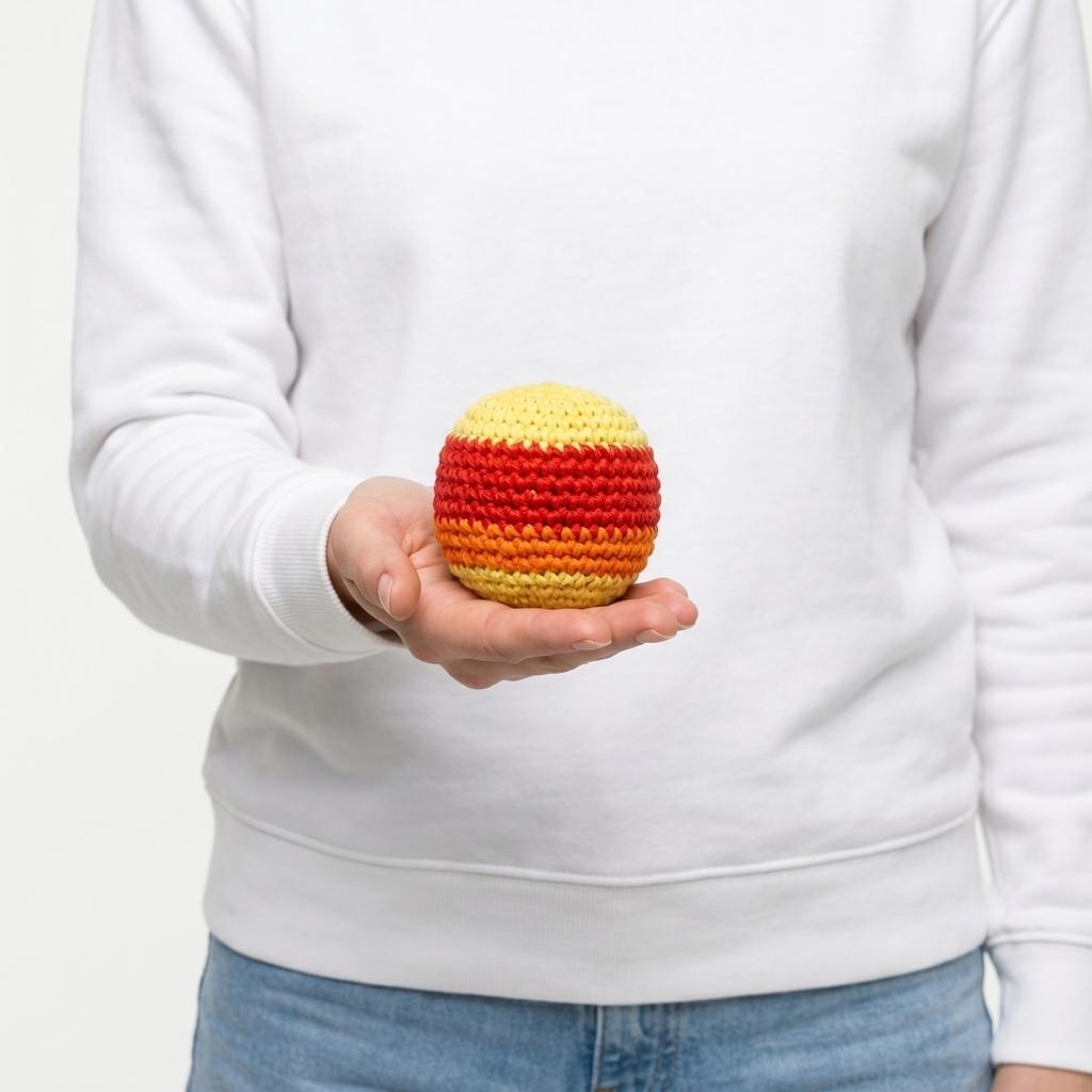 Lot de 6 Footbags Tissés à la Main au Crochet pour Jeux de Jonglage, de Coordination et Activités Extérieures