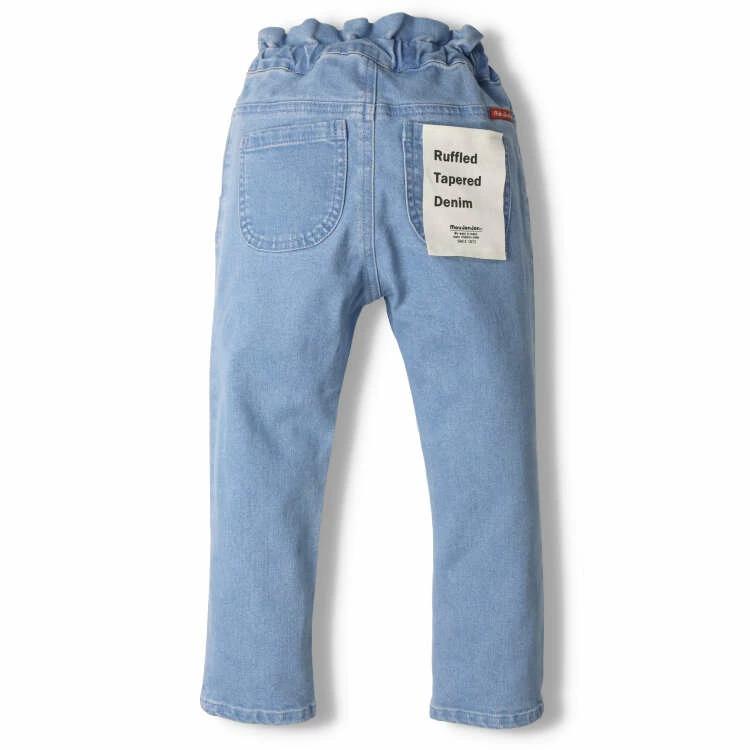 [Children's Clothing] Moujonjon (Moojeongjeong) Waist Frill Denim Tapered Pants 90cm-140cm M61000