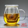 UOSO Heat-Resistant Glass Tea Infuser Mug with Handle