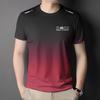 Fashionable men's T-shirt 3D printed gradient T-shirt men's casual shirt short sleeved breathable oversized T-shirt men's clothing men's T-shirt