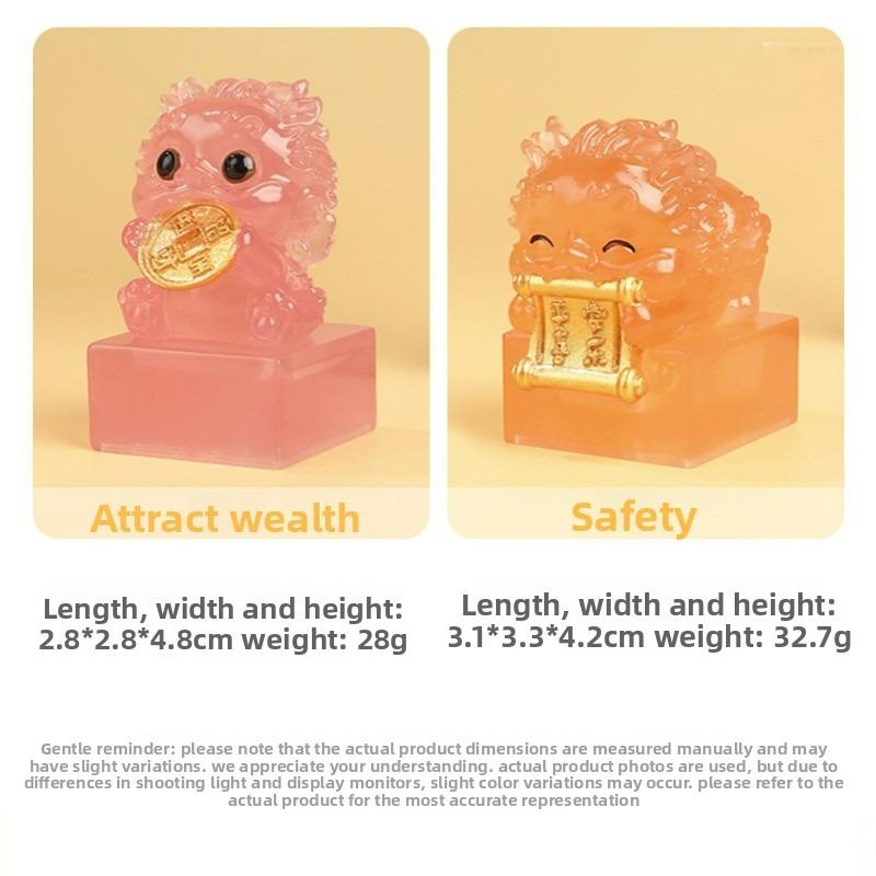 Pečeť z nefritu Pi Xiu Kreativní pryskyřičná stolní ozdoba Čínské kulturní řemeslné dekorace pro děti Dárek Suvenýr z knihkupectví Domácí kancelář