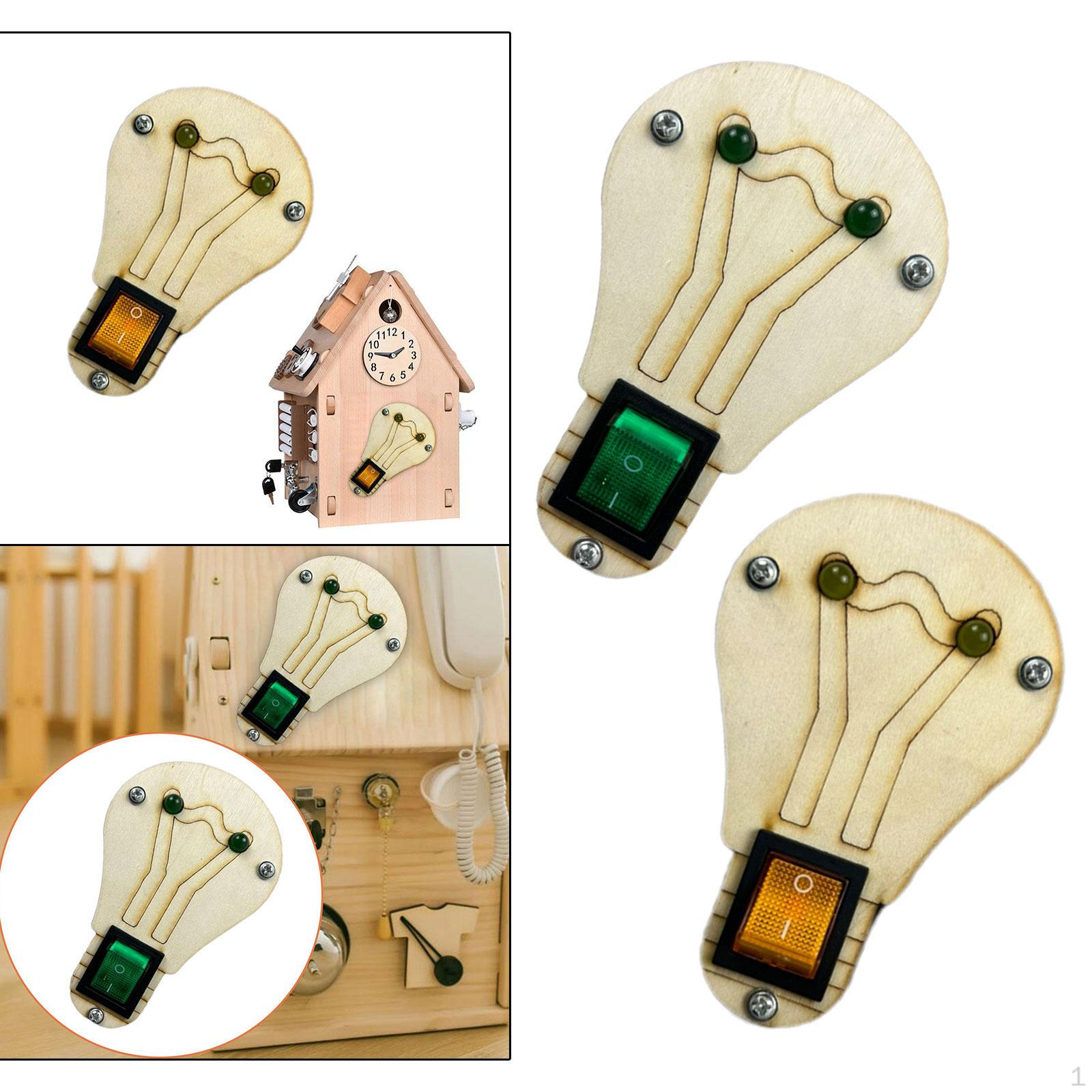 

2 Toddlers Busy Board Material with LED Switch Classroom for Yellow