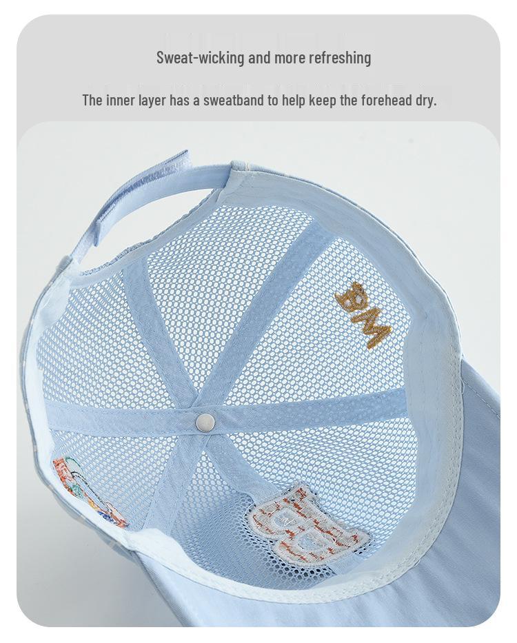 Kids' Breathable Mesh Baseball Cap - Soft Brim Sun Hat for Outdoor Sports